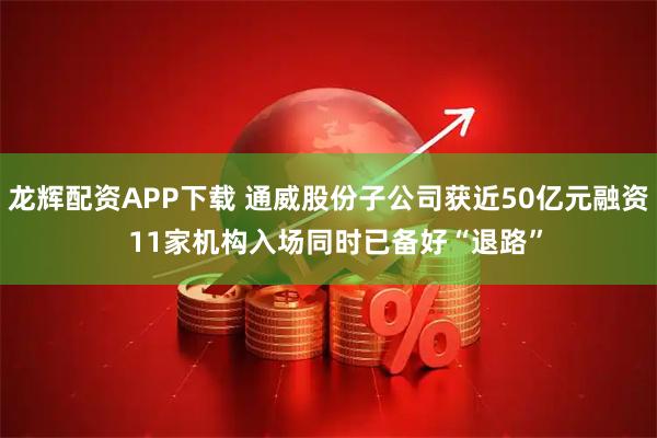 龙辉配资APP下载 通威股份子公司获近50亿元融资  11家机构入场同时已备好“退路”