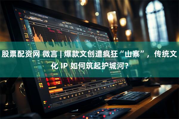 股票配资网 微言 | 爆款文创遭疯狂“山寨”，传统文化 IP 如何筑起护城河？